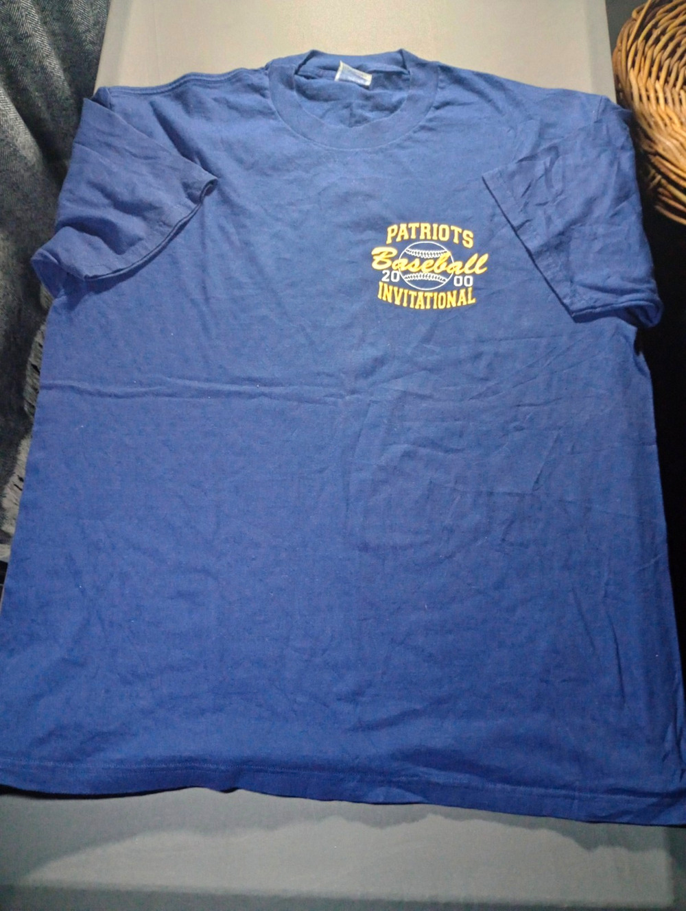 Hanes Beefy-T Patriots Baseball Invitational 2000 Graphic T Shirt men's XL